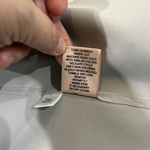 Philosophy Pink Floral Faux Leather Suede Duster Long Jacket Plus Size 1X - Picture 14 of 14